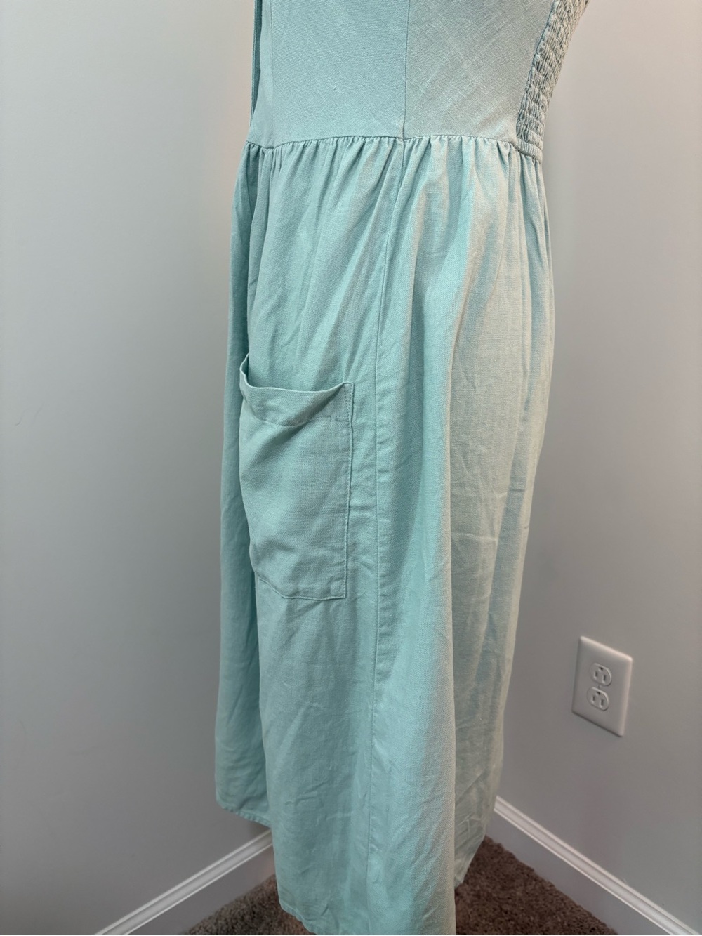 Button-Front Sundress with Pockets - Picture 6 of 12
